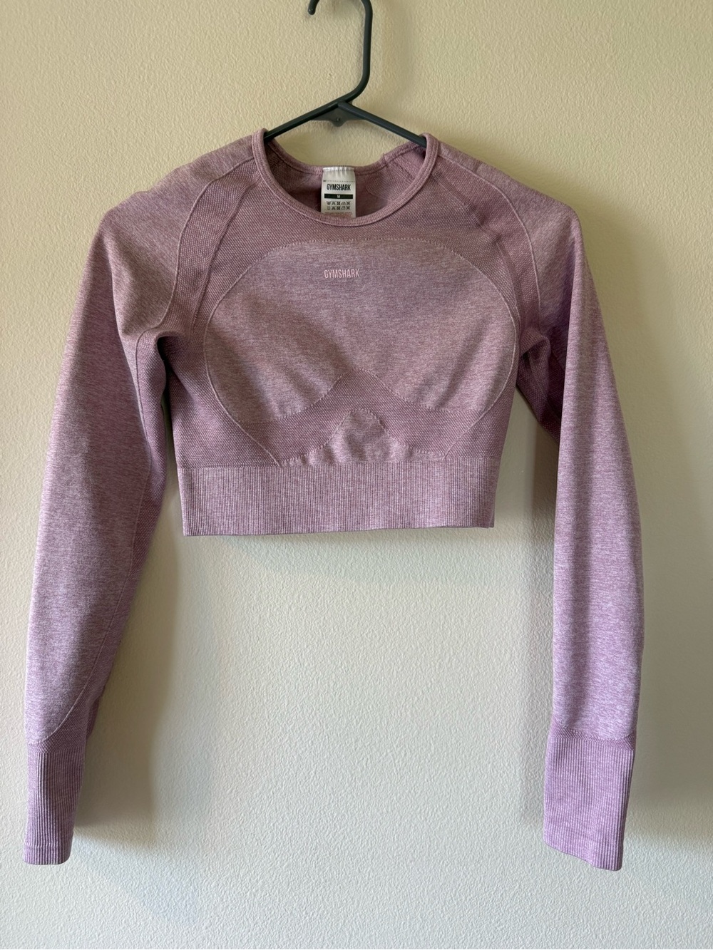 Gymshark Mauve Seamless Long Sleeve Crop Top